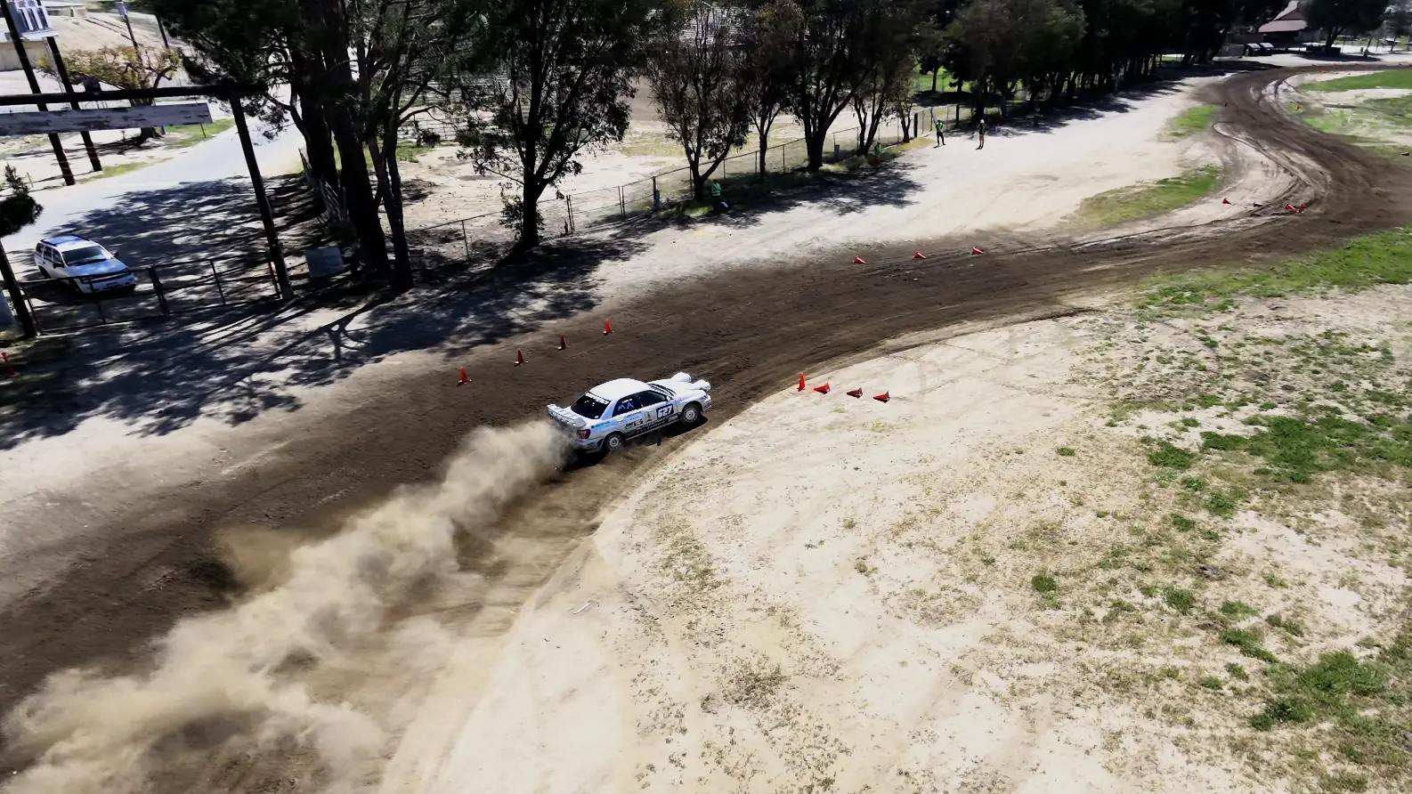 Aerial view of a motorsport event